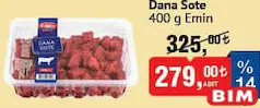 EMİN DANA SOTE 400 G fiyat ve kampanya bilgisi